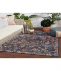 Vibe by Jaipur Living Azura Indoor/ Outdoor Oriental Dark Blue/ Pink Area Rug (9'6"X12'7")