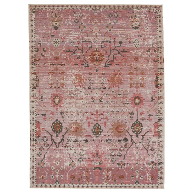 Vibe by Jaipur Living Elva Indoor/ Outdoor Oriental Pink Area Rug (5'X7'3")