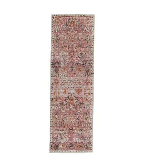 Vibe by Jaipur Living Elva Indoor/ Outdoor Oriental Pink Runner Rug (2'6"X8')