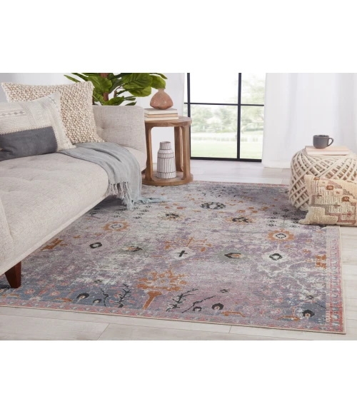 Vibe by Jaipur Living Elva Indoor/ Outdoor Oriental Purple/ Gold Area Rug (2'6"X4')