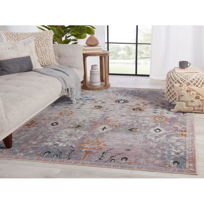 Vibe by Jaipur Living Elva Indoor/ Outdoor Oriental Purple/ Gold Runner Rug (2'6"X8')