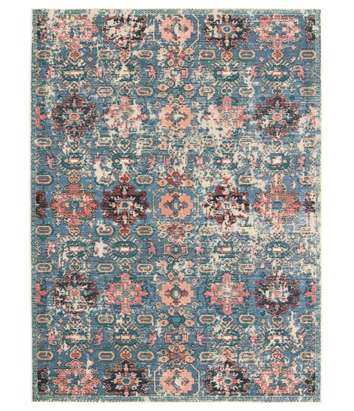 Vibe by Jaipur Living Farella Indoor/ Outdoor Oriental Blue/ Pink Area Rug (5'X7'3")