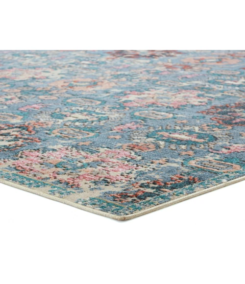 Vibe by Jaipur Living Farella Indoor/ Outdoor Oriental Blue/ Pink Area Rug (5'X7'3")