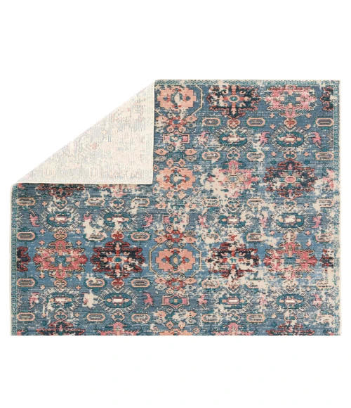 Vibe by Jaipur Living Farella Indoor/ Outdoor Oriental Blue/ Pink Area Rug (5'X7'3")