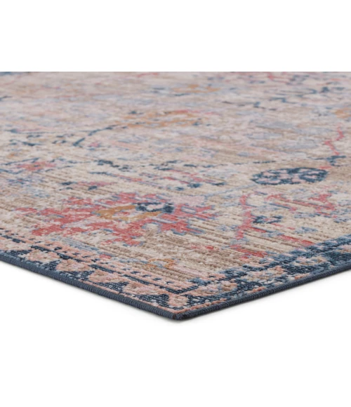 Vibe by Jaipur Living Elva Indoor/ Outdoor Oriental Tan/ Blue Area Rug (4'X5'7")