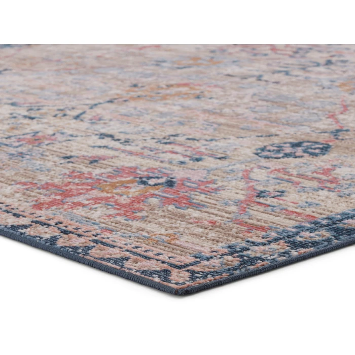 Vibe by Jaipur Living Elva Indoor/ Outdoor Oriental Tan/ Blue Area Rug (2'6"X4')