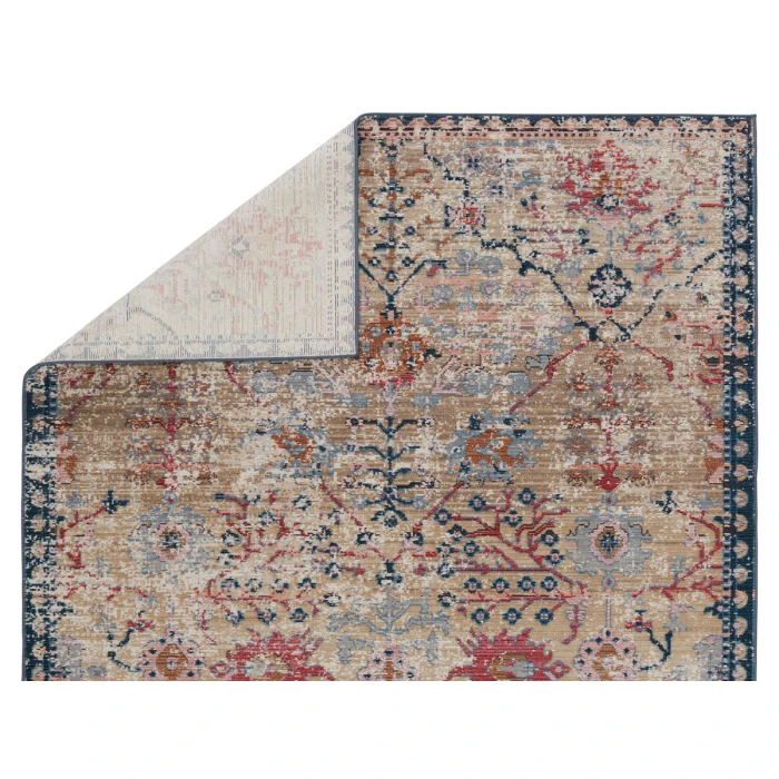 Vibe by Jaipur Living Elva Indoor/ Outdoor Oriental Tan/ Blue Area Rug (2'6"X4')