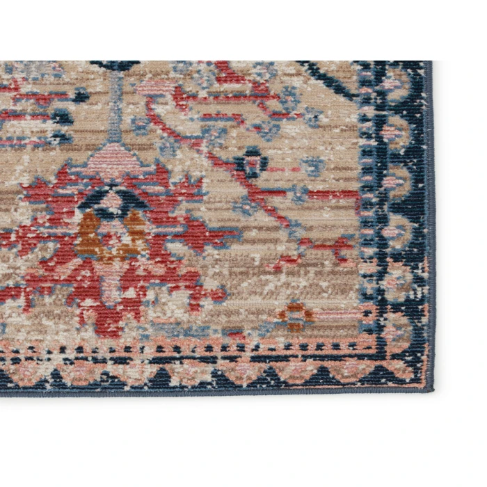 Vibe by Jaipur Living Elva Indoor/ Outdoor Oriental Tan/ Blue Area Rug (2'6"X4')