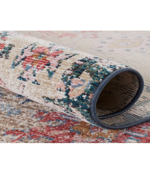 Vibe by Jaipur Living Elva Indoor/ Outdoor Oriental Tan/ Blue Area Rug (4'X5'7")