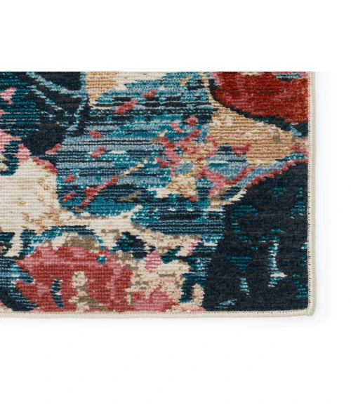 Vibe By Jaipur Living Illiana Indoor/ Outdoor Floral Pink/ Blue Area Rug 9'6"X12'7"