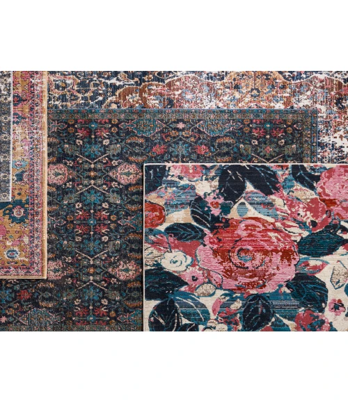 Vibe By Jaipur Living Illiana Indoor/ Outdoor Floral Pink/ Blue Area Rug 9'6"X12'7"