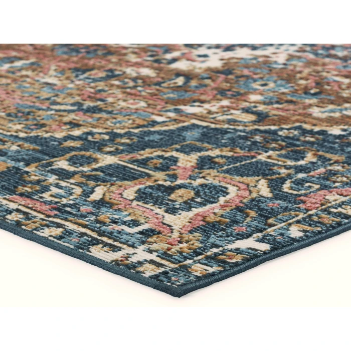 Vibe By Jaipur Living Akela Indoor/ Outdoor Medallion Dark Blue/ Multicolor Area Rug 2'6"X4'