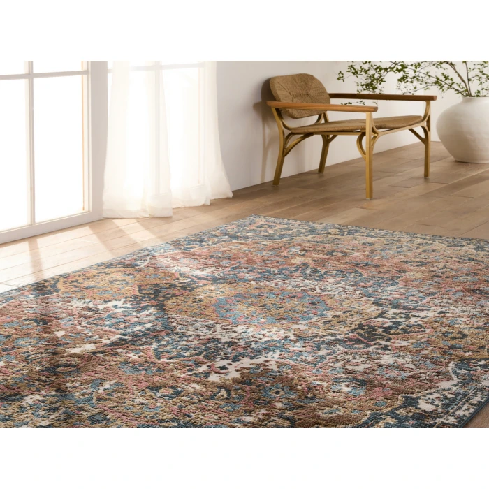 Vibe By Jaipur Living Akela Indoor/ Outdoor Medallion Dark Blue/ Multicolor Area Rug 2'6"X4'