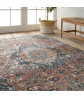 Vibe By Jaipur Living Akela Indoor/ Outdoor Medallion Dark Blue/ Multicolor Area Rug 2'6"X4'