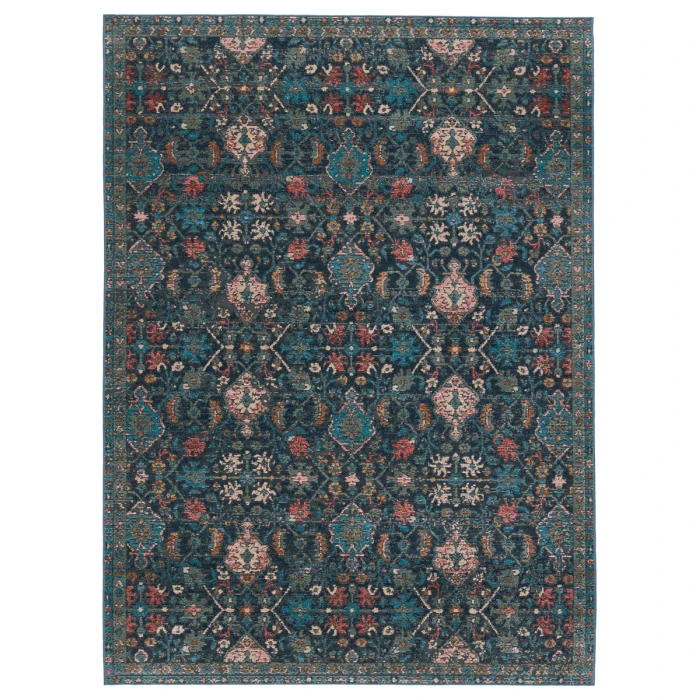 Vibe By Jaipur Living Lisana Indoor/ Outdoor Trellis Dark Blue/ Multicolor Area Rug 9'6"X12'7"