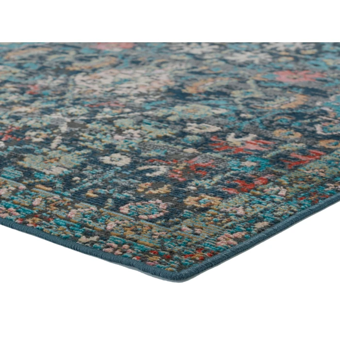 Vibe By Jaipur Living Lisana Indoor/ Outdoor Trellis Dark Blue/ Multicolor Runner Rug 2'6"X8'