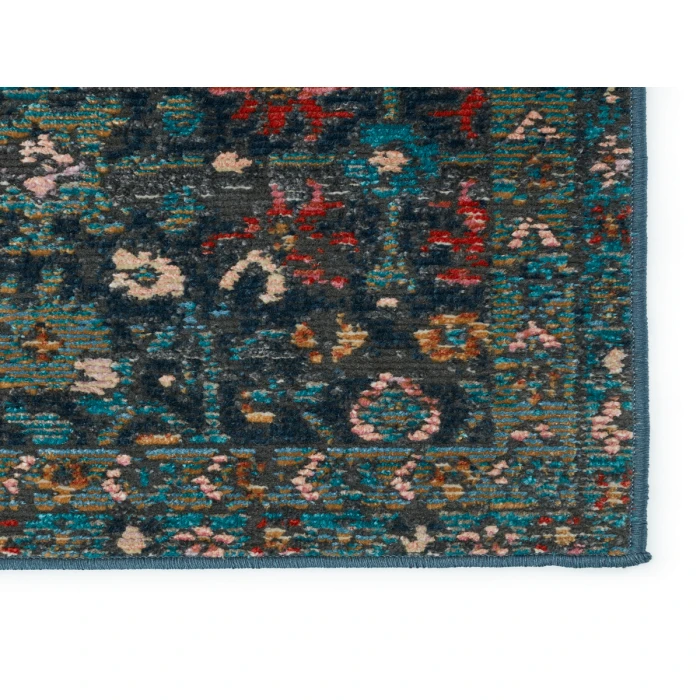 Vibe By Jaipur Living Lisana Indoor/ Outdoor Trellis Dark Blue/ Multicolor Runner Rug 2'6"X8'