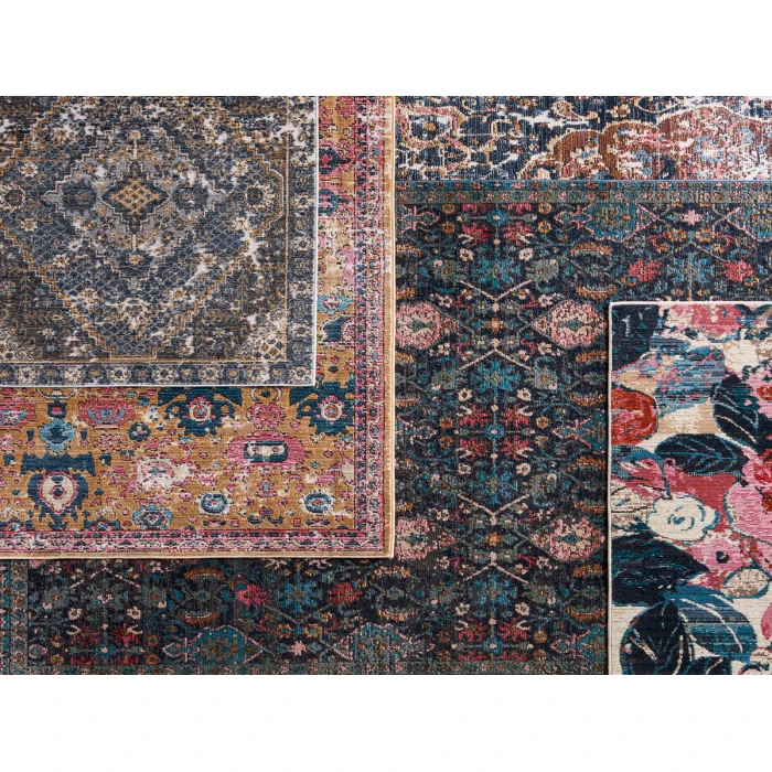Vibe By Jaipur Living Lisana Indoor/ Outdoor Trellis Dark Blue/ Multicolor Runner Rug 2'6"X8'