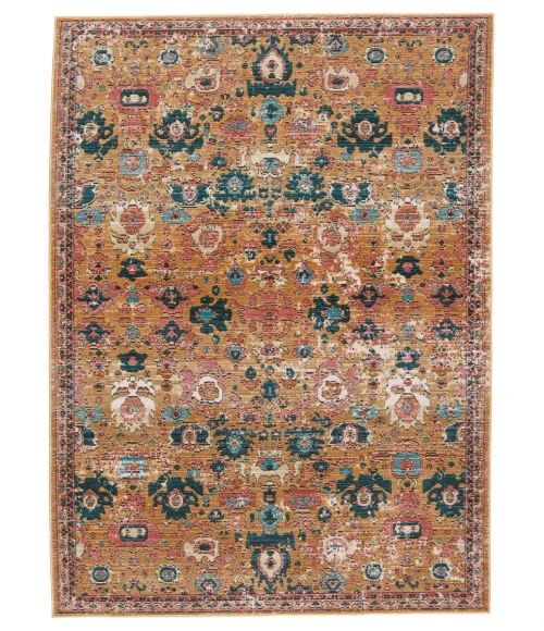 Vibe By Jaipur Living Azura Indoor/ Outdoor Medallion Pink/ Gold Area Rug 9'6"X12'7"