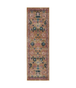 Vibe by Jaipur Living Swoon Azura SWO17 Pink - Gold 2 ft. 6 in. X 8 ft. Rectangle Rug
