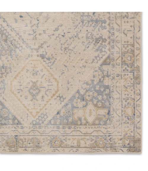 Vibe by Jaipur Living Rush Indoor/Outdoor Medallion Light Gray/ Blue Area Rug 5'X7'3"