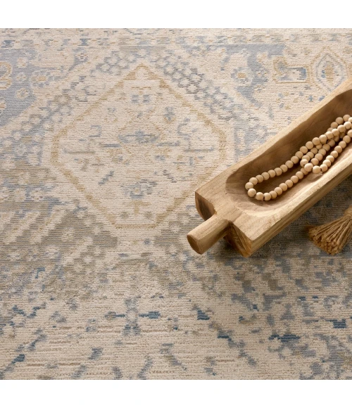 Vibe by Jaipur Living Rush Indoor/Outdoor Medallion Light Gray/ Blue Area Rug 5'X7'3"