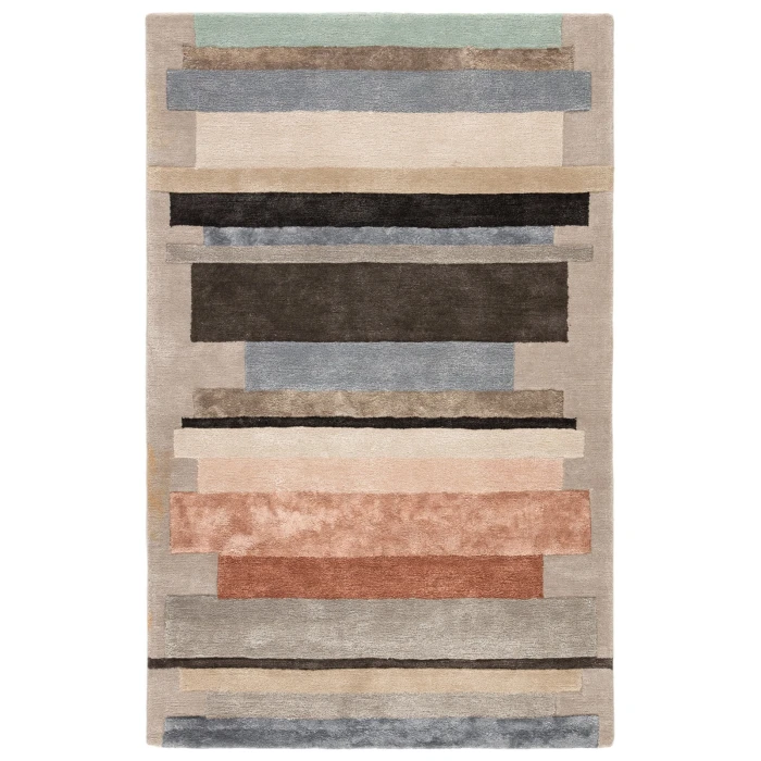Jaipur Living Parallel Handmade Geometric Gray/ Pink Area Rug (2'X3')