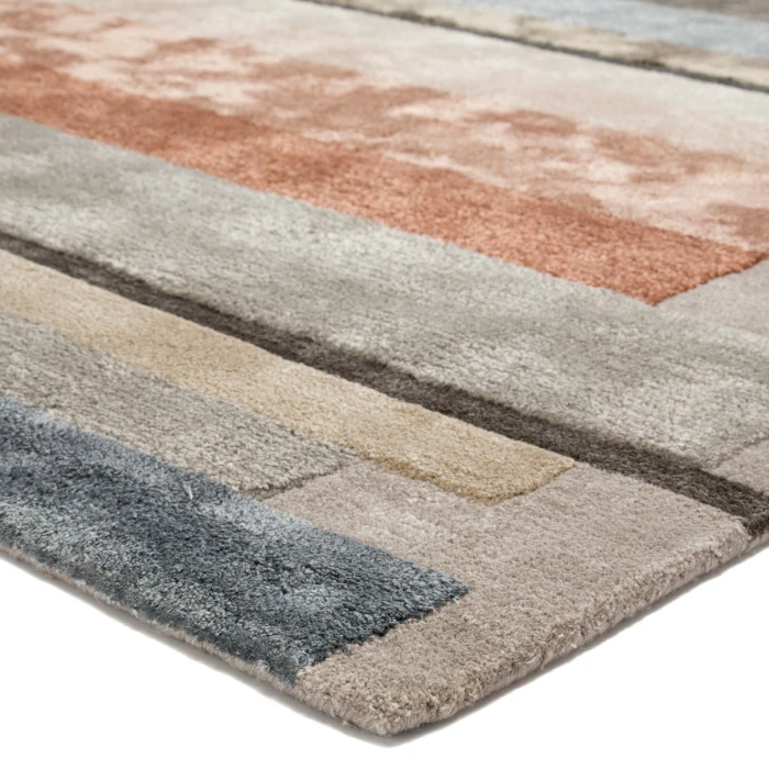 Jaipur Living Parallel Handmade Geometric Gray/ Pink Area Rug (2'X3')