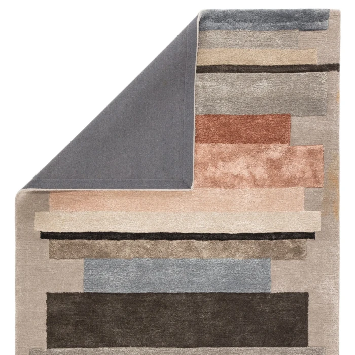 Jaipur Living Parallel Handmade Geometric Gray/ Pink Area Rug (2'X3')