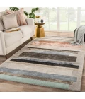 Jaipur Living Parallel Handmade Geometric Gray/ Pink Area Rug (2'X3')