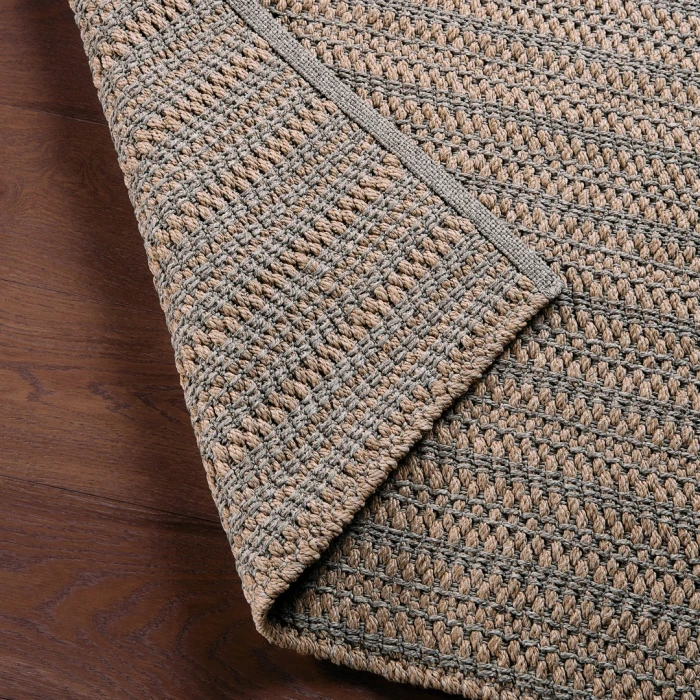 Jaipur Living Elmas Handmade Indoor/Outdoor Striped Tan/Gray Area Rug (9'X12')