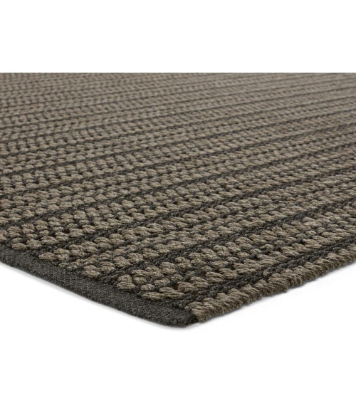 Jaipur Living Elmas Handmade Indoor/Outdoor Striped Gray/Charcoal Area Rug 2'X3'