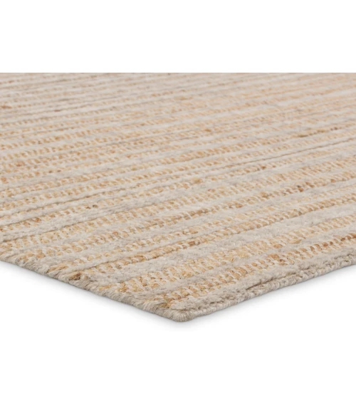 Jaipur Living Abdar Handmade Striped Tan/ Gray Area Rug 5'X8'
