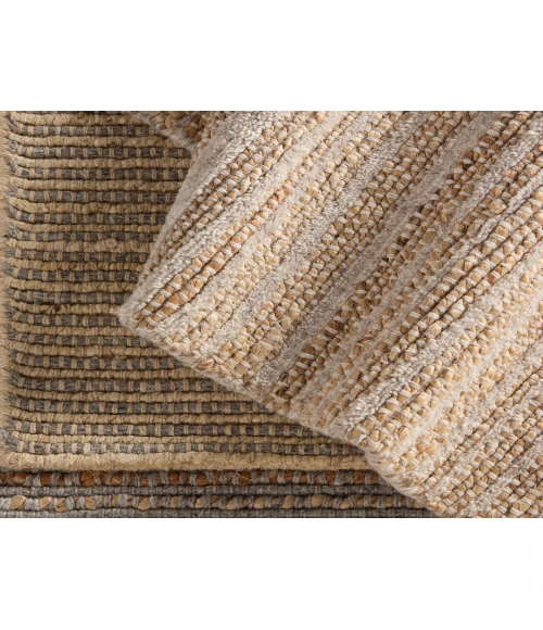 Jaipur Living Abdar Handmade Striped Tan/ Gray Area Rug 5'X8'