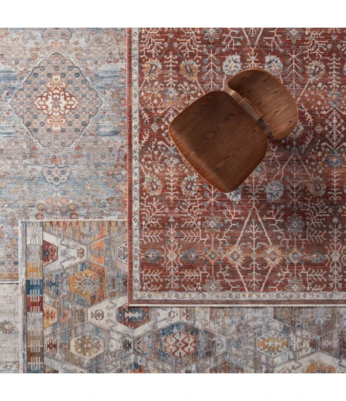 Vibe by Jaipur Living Katalia Trellis Red/ Blue Area Rug (9'3"X13'3")