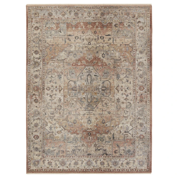 Vibe by Jaipur Living Starling Medallion Tan/ Pink Area Rug 8'X10'4"