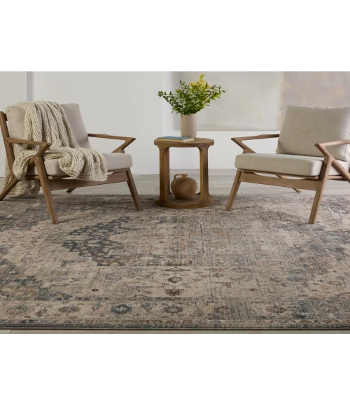 Vibe by Jaipur Living Starling Medallion Tan/ Slate Area Rug 8'X10'4"