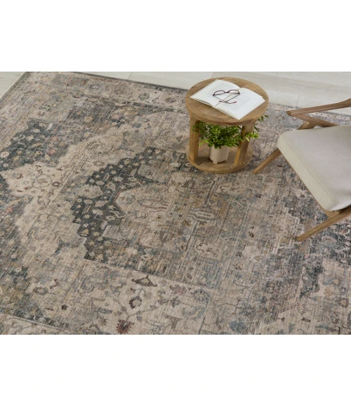 Vibe by Jaipur Living Starling Medallion Tan/ Slate Area Rug 8'X10'4"