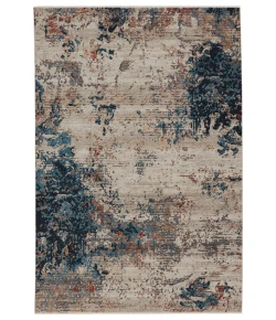 Vibe by Jaipur Living Tunderra Terrior TUN04 Blue/Red 5 ft. 3 in. X 7 ft. 6 in. Rectangle Rug