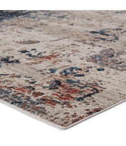 Vibe by Jaipur Living Tunderra Terrior TUN04 Blue/Red 5 ft. 3 in. X 7 ft. 6 in. Rectangle Rug