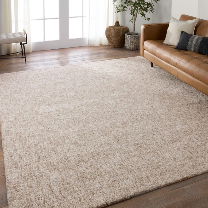 Jaipur Living Harding Handmade Indoor/Outdoor Solid Tan/Cream Runner Rug 3'X8'