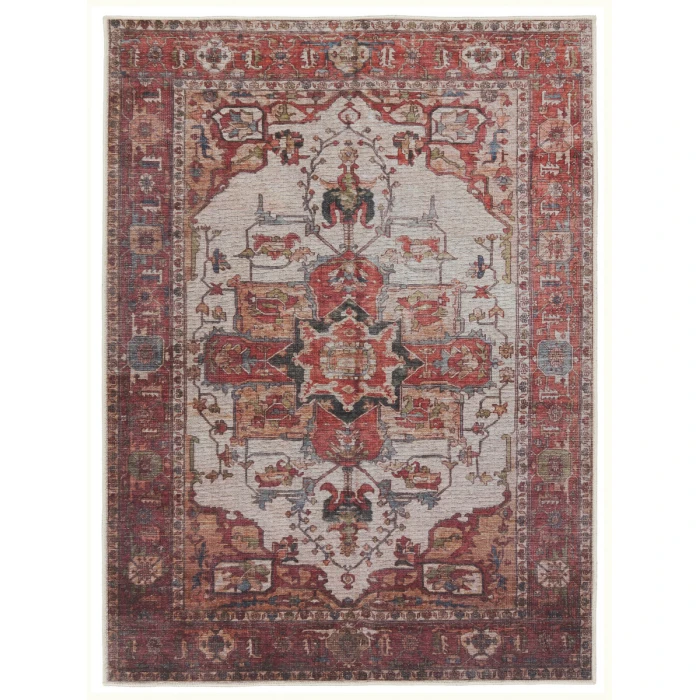 Vibe by Jaipur Living Hepburn Medallion Rust/ Beige Area Rug 3'11"X6'