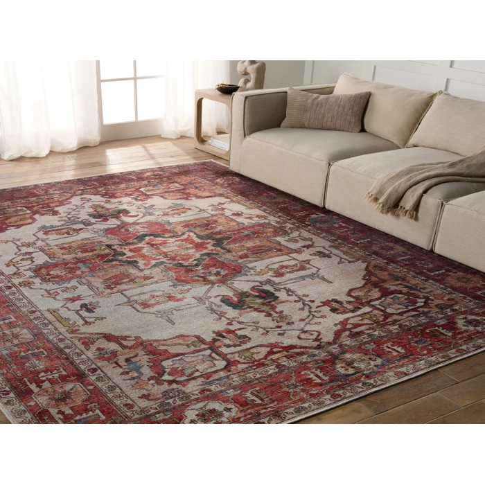Vibe by Jaipur Living Hepburn Medallion Rust/ Beige Area Rug 3'11"X6'