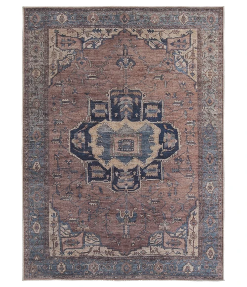 Vibe by Jaipur Living Barrymore Medallion Blue/ Dark Brown Area Rug 5'3"X8'