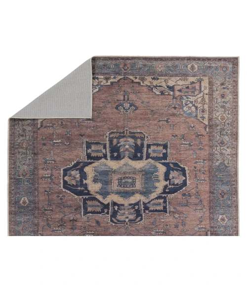 Vibe by Jaipur Living Barrymore Medallion Blue/ Dark Brown Area Rug 5'3"X8'