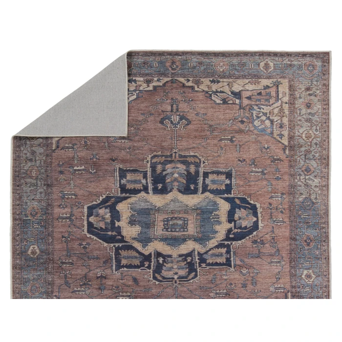 Vibe by Jaipur Living Barrymore Medallion Blue/ Dark Brown Area Rug 3'11"X6'