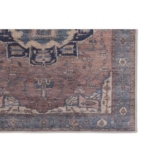 Vibe by Jaipur Living Barrymore Medallion Blue/ Dark Brown Area Rug 5'3"X8'