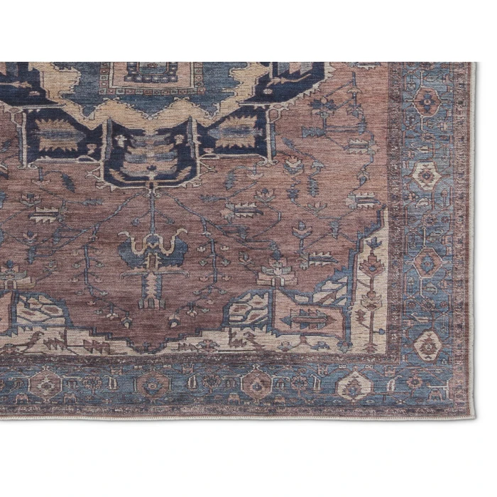Vibe by Jaipur Living Barrymore Medallion Blue/ Dark Brown Area Rug 3'11"X6'