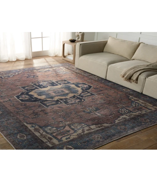 Vibe by Jaipur Living Barrymore Medallion Blue/ Dark Brown Area Rug 5'3"X8'