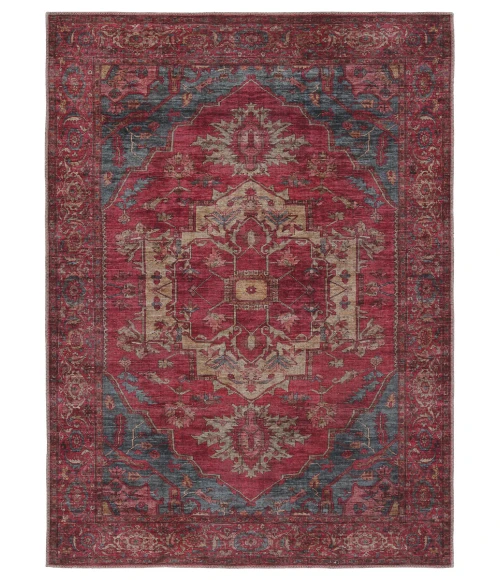 Vibe by Jaipur Living Gloria Medallion Red/ Blue Area Rug 3'11"X6'